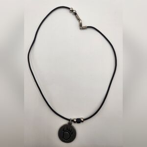 Mens Tribal Necklace Bear Paw Disc Charm "Strength" 16"